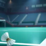 Leo Rolly Carnando, Putra Wonosari Klaten Penyumbang Emas Beregu Putra Asian Games 2026 Ilustrasi kok bulu tangkis di lapangan pertandingan