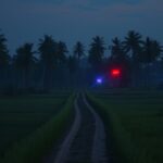 Curi Motor di Sawah Polanharjo Klaten, Pasutri Asal Boyolali Ditangkap Kurang dari 24 Jam, Diduga Sudah 5 Kali Beraksi Ilustrasi AI jalan setapak di area persawahan saat senja