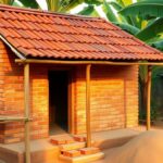 Program RTLH Klaten Digenjot, BAZNAS Salurkan Bantuan 125 Rumah dan 110 Jamban Ilustrasi AI rumah sederhana di desa yang sedang direnovasi dengan dinding bata baru