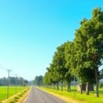 Agenda Minggu 4 Oktober 2026: Klaten Panas 38 Derajat, Hari Terakhir Diskon BBNKB GIIAS dan Haul Solo Ilustrasi AI jalan desa di antara sawah di bawah langit cerah