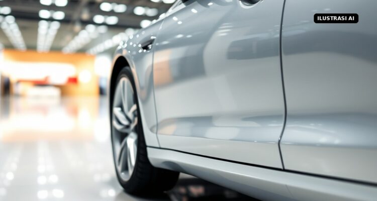 Beli Kendaraan Baru di GIIAS Semarang 2026 Dapat Diskon BBNKB 10 Persen, Ini Syaratnya Ilustrasi AI mobil baru di ruang pameran otomotif